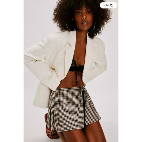 Free People Anna Sui Mini Plaid Kilt Skirt Size M NWT - Picture 1 of 12